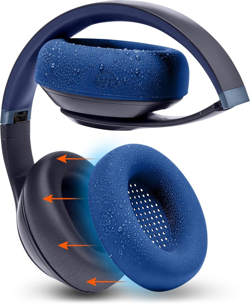 WC SweatZ Studio Pro - Patented Protective Silicone Earpad Covers for Beats Studio Pro Made by Wicked Cushions | Sweatproof & Easily Washable | Navy - Image 1